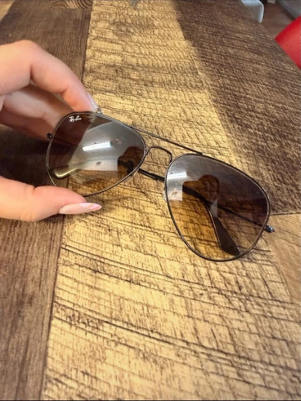 Ray-Ban Women’s Brown Gradient Aviator Sunglasses